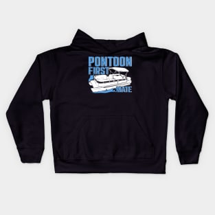 Pontoon First Mate Gift Kids Hoodie